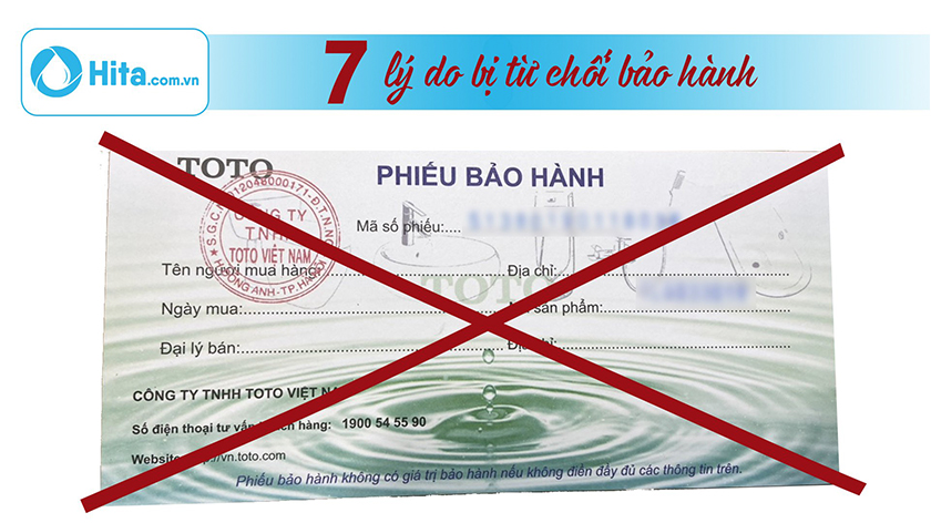 7 lí do thiết bị vệ sinh bị từ chối bảo hành