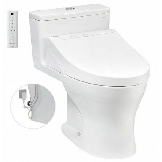 Bồn cầu 1 khối nắp rửa điện tử C5 TOTO MS855DW14