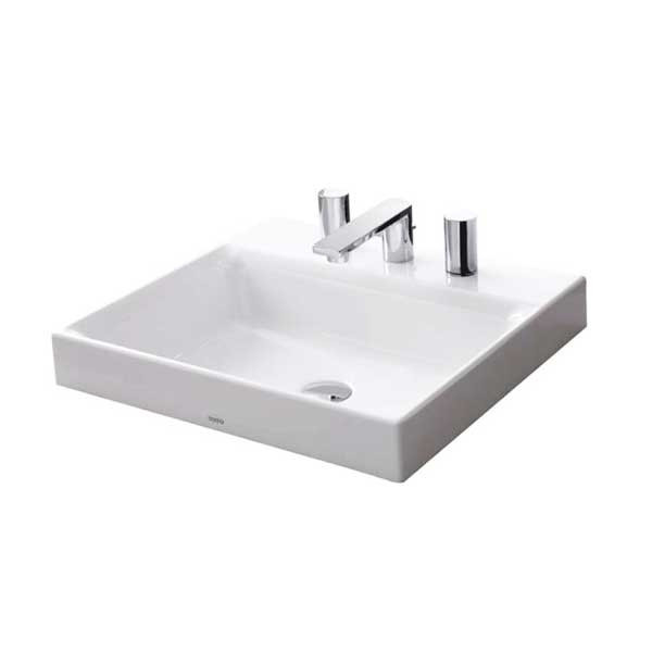 Chậu rửa lavabo đặt bàn TOTO 3 lỗ LT1615K