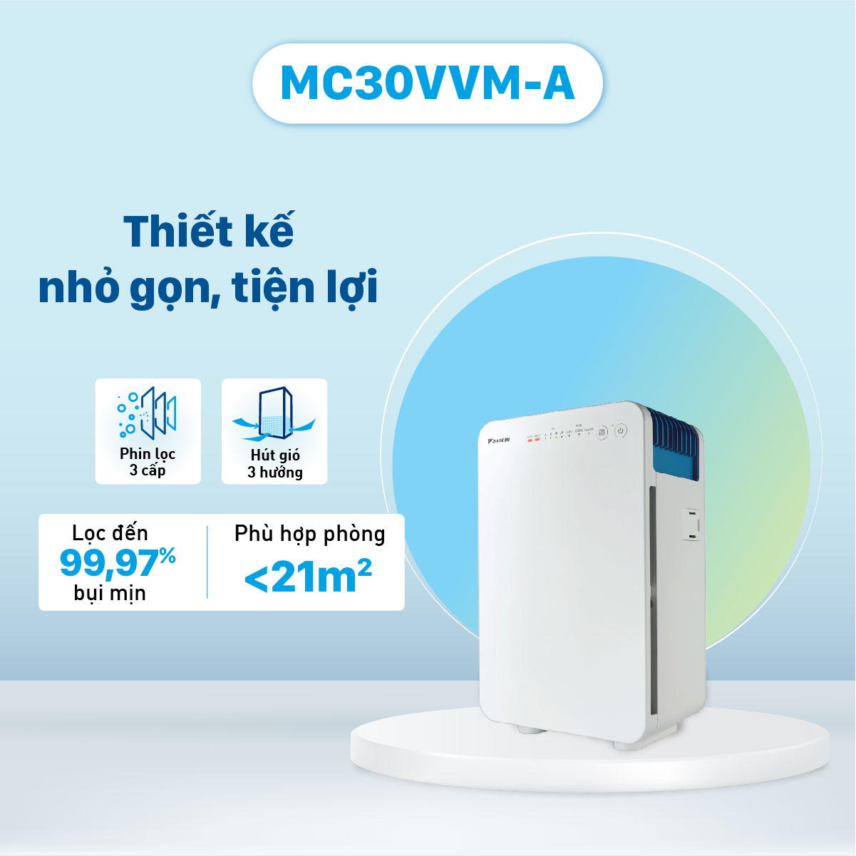 Máy lọc không khí Daikin 21.5m2 MC30VVM-A